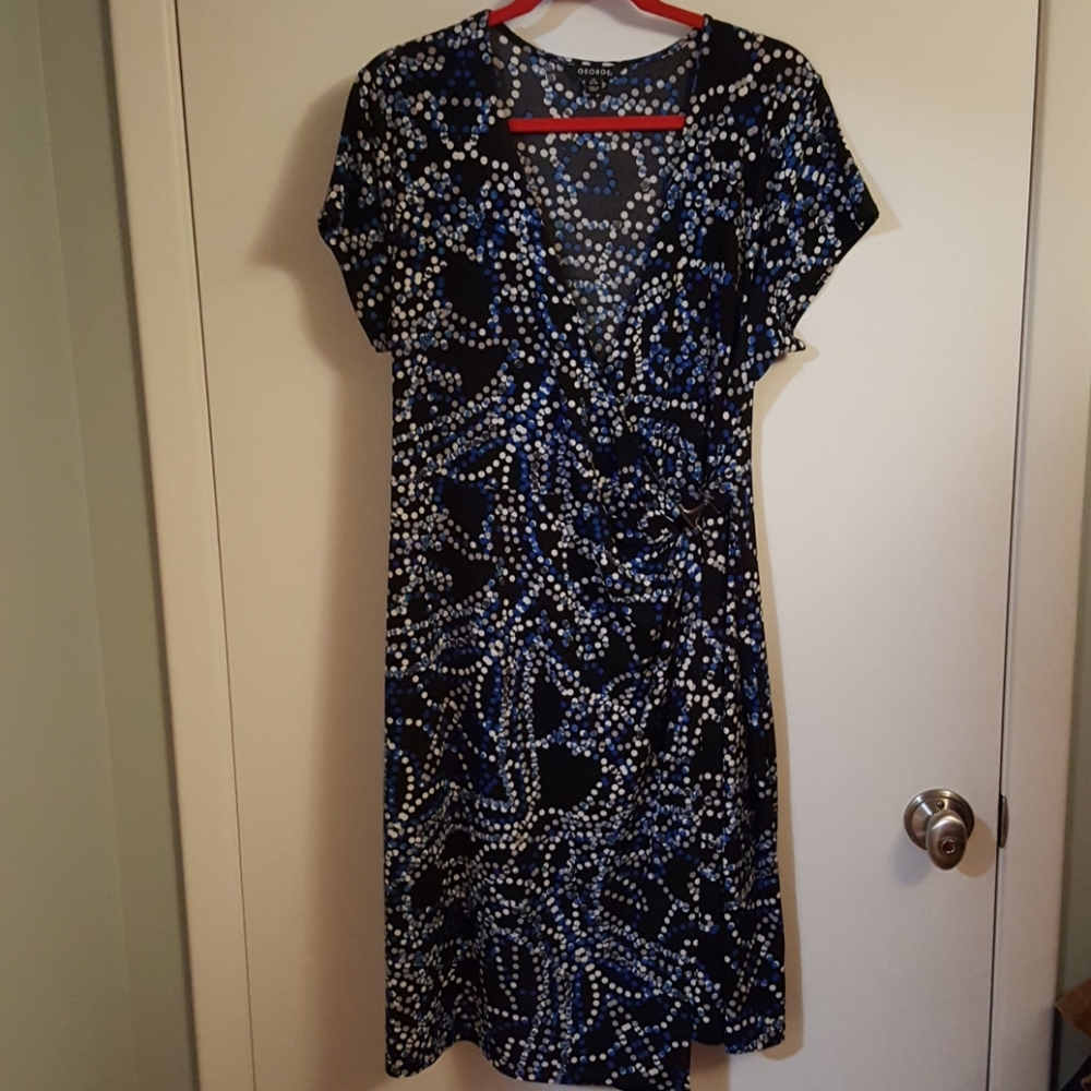 Sz 12-14 Faux Wrap Dress